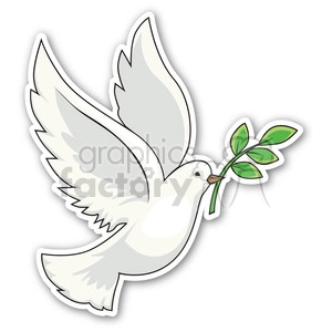dove with an olive branch