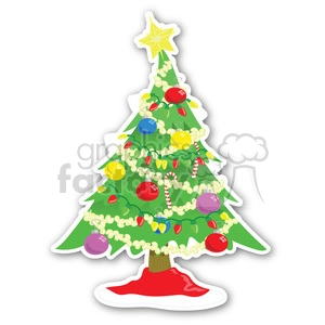 christmas tree sticker v9