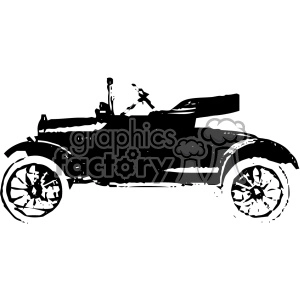 old vintage distressed runabout car retro vector design vintage 1900 vector art GF