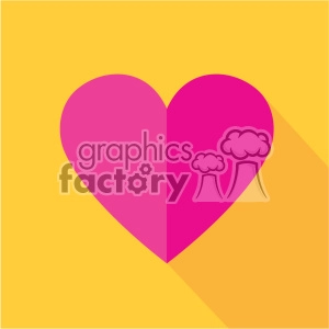 heart flat design vector icon art