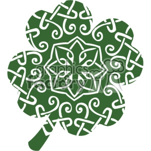 clover St Patricks Day flat vector design GF