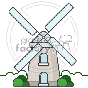 Windmill vector clip art images