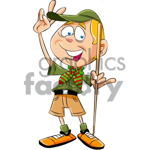 cartoon boy scout character