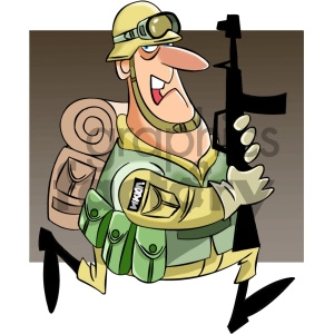 cartoon military character