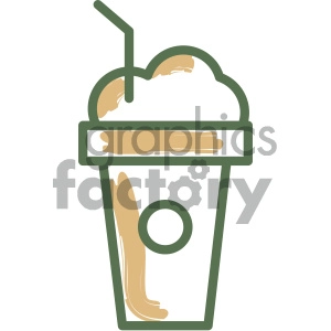 frappuccino food vector flat icon design