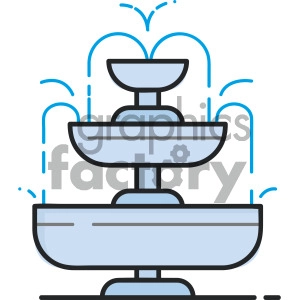 water fountain vector royalty free icon art