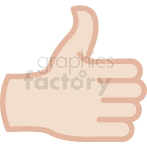 white thumbs up back of hand vector icon