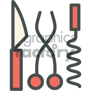 surgical tools medical vector icon