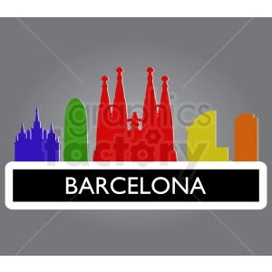 barcelona spain vector