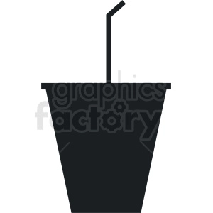 soda cup with straw no background