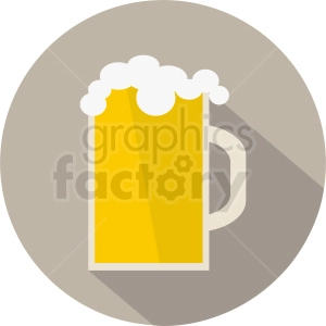 beer icon on circle background