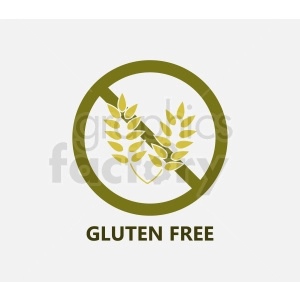 gluten free symbol on gray background