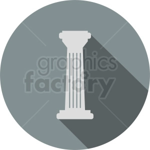 greek column icon on circle background