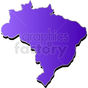 Brazil filled with gradient purple vector