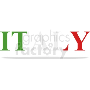 Italy word vector clipart