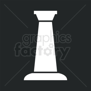 greek column black square background