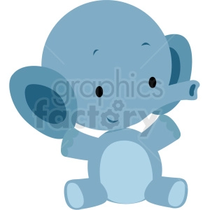 baby cartoon elephant vector clipart
