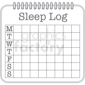 7 day sleep log digital planner sticker