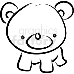 bear drawing vector icon