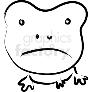 cartoon frog drawing vector icon