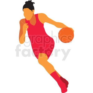olympic female basketball player vector clipart