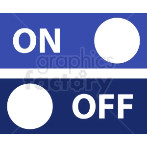 on off buttons vector icon
