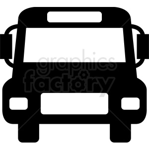 cartoon front of bus clipart