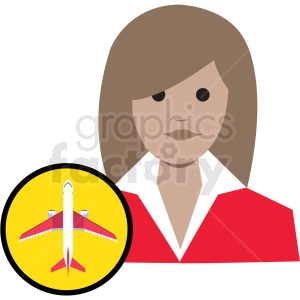 cartoon airline stewardess