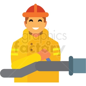 firefighter flat icon vector icon