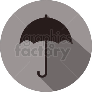 umbrella vector icon on circle background