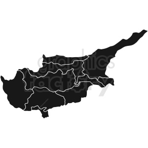 cipro map regions black vector