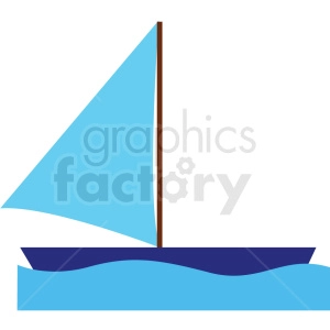 sailboat vector clipart icon