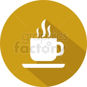 steaming coffee cup vector icon