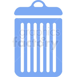 blue garbage can icon