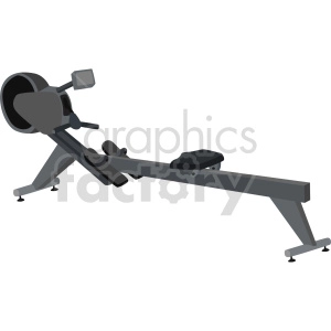 rowing exercise machine vector graphic