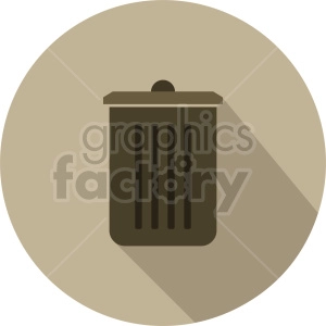 garbage can vector icon graphic clipart 2