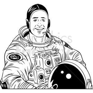 realistic astronaut vector clipart