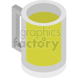 glass beer mug isometric vector clipart icon