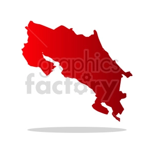 Costa Rica red vector clipart