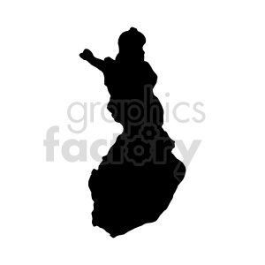 finland silhouette vector clipart