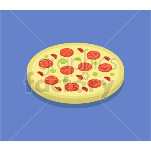 isometric pizza vector icon clipart 8