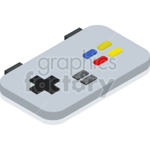 isometric game pad vector icon clipart 3