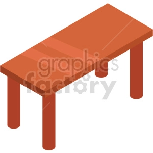 isometric kitchen table vector icon clipart 6