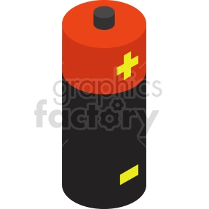isometric battery vector icon clipart  2
