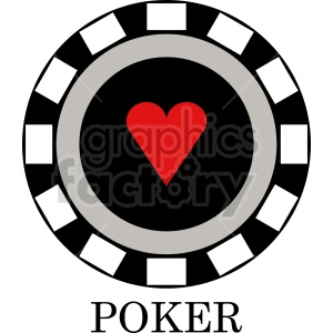 poker chip vector clipart 010