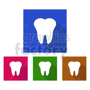 dental icon vector set