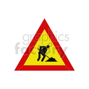 working street sign vector icon