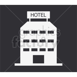 hotel on dark background vector clipart