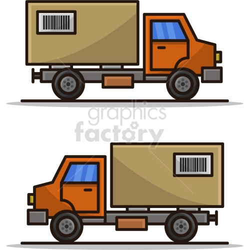 delivery truck vector clipart set