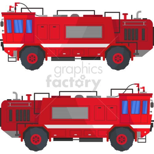 fire engine trucks vector graphic